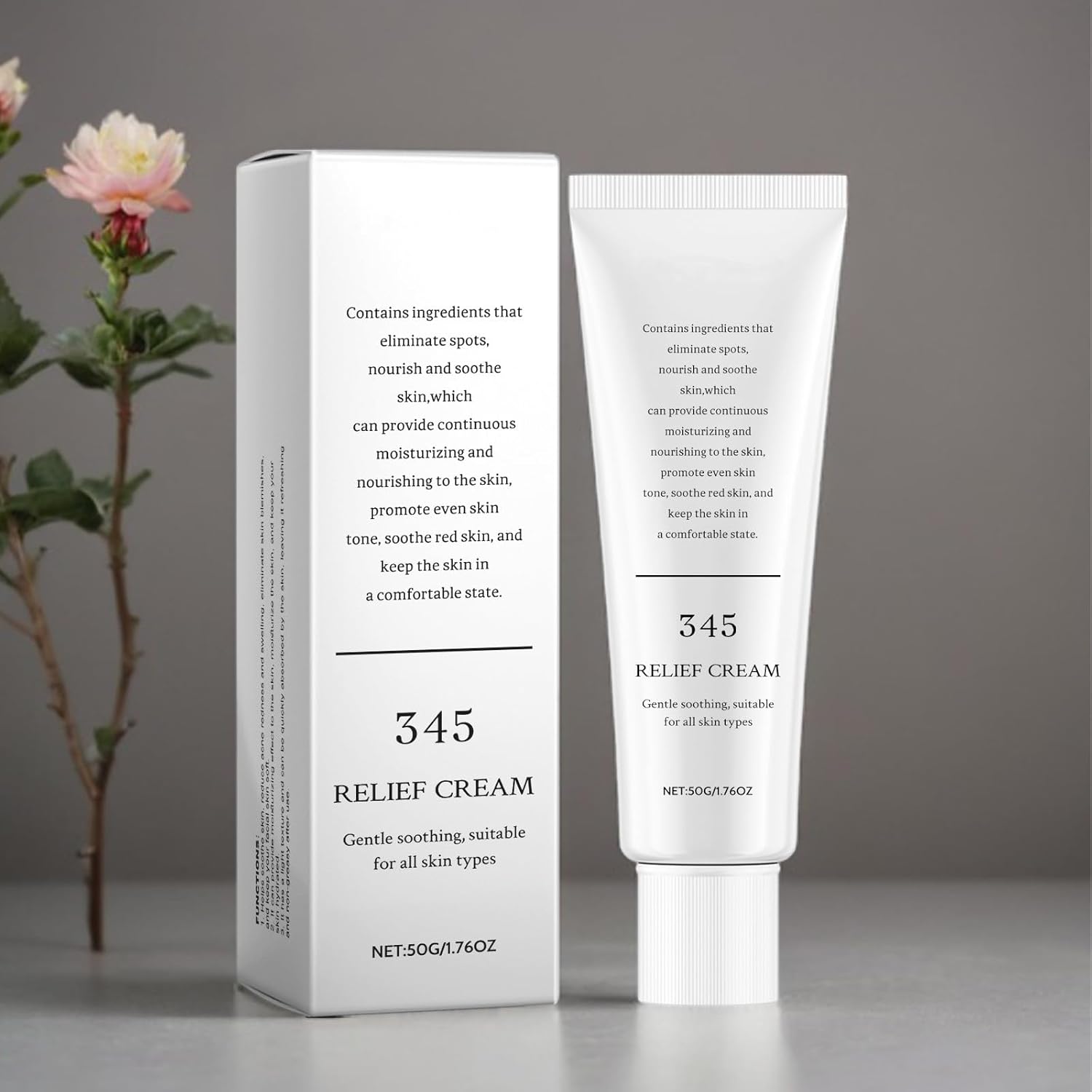 345 Relief Cream – Soothing, Hydrating & Spot-Reducing Face Moisturizer (50g)