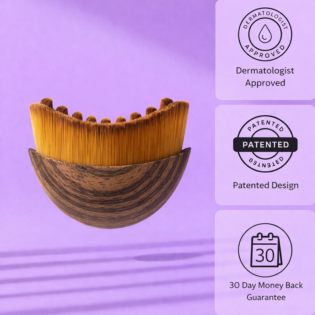 Lymphatic Gua Sha Sculpting Brush – Facial Lifting & Drainage Tool