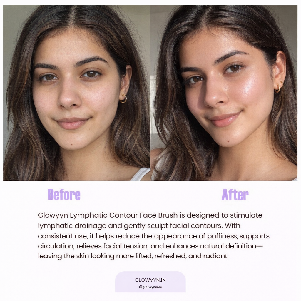 Lymphatic Gua Sha Sculpting Brush – Facial Lifting & Drainage Tool